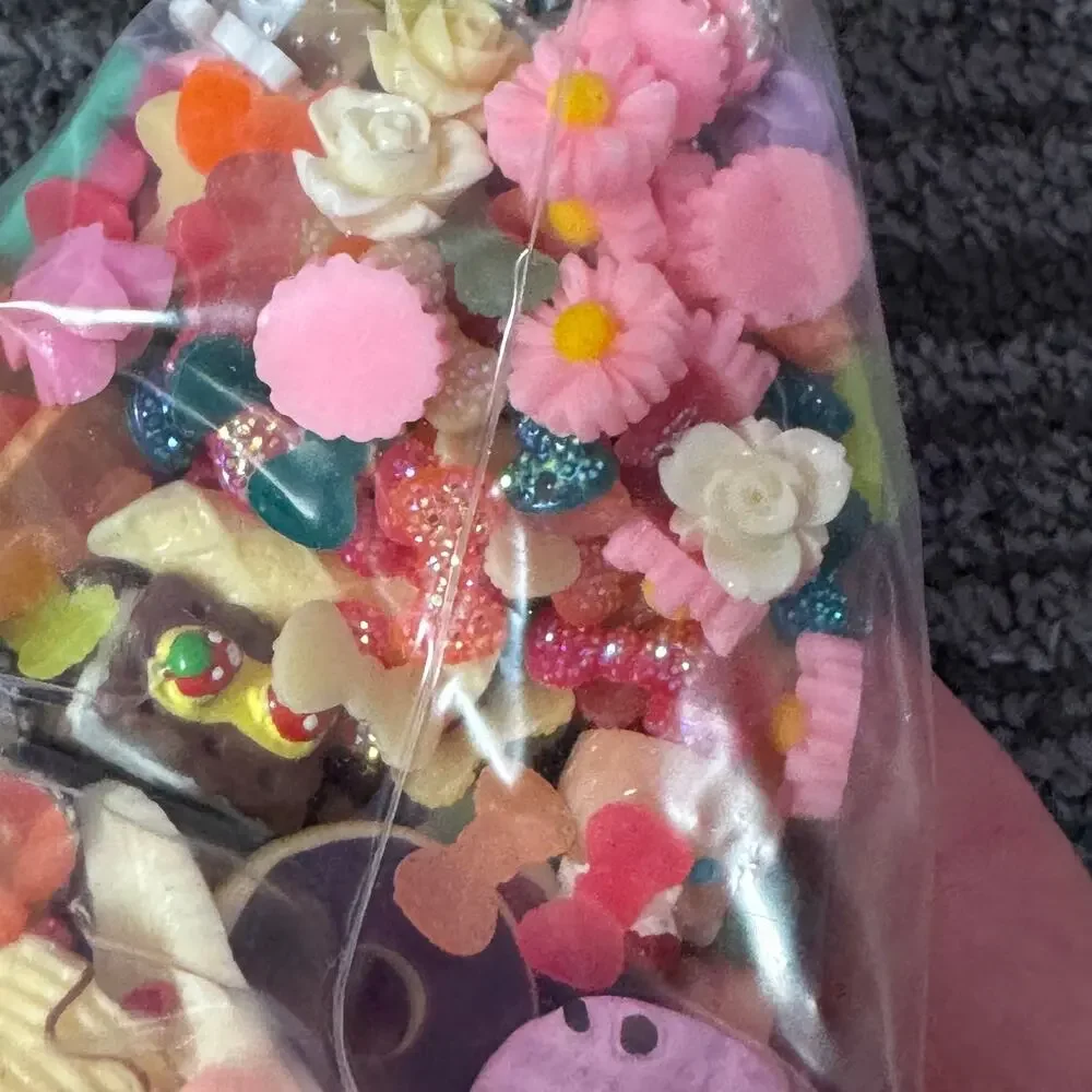 Mixed Resin Charms Lot Kawaii Cabochons Flatback Craft Embellishments Bulk